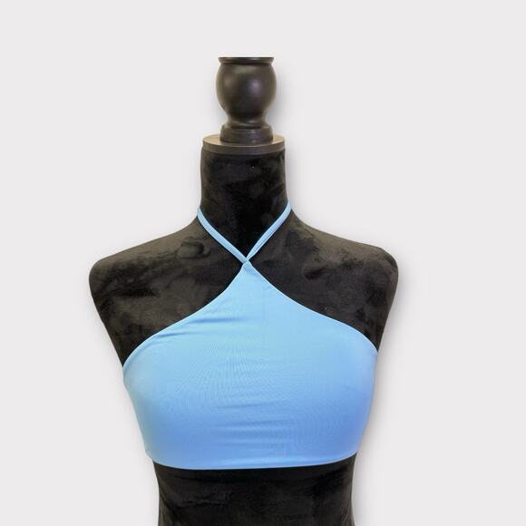 Free People x Toast Signature Apex Bikini Top‎ Size Small Sky Blue NWT - Picture 1 of 7
